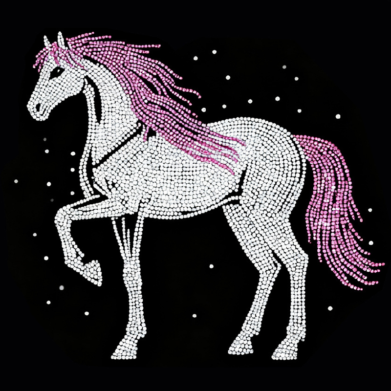 White Horse With Pink Mane